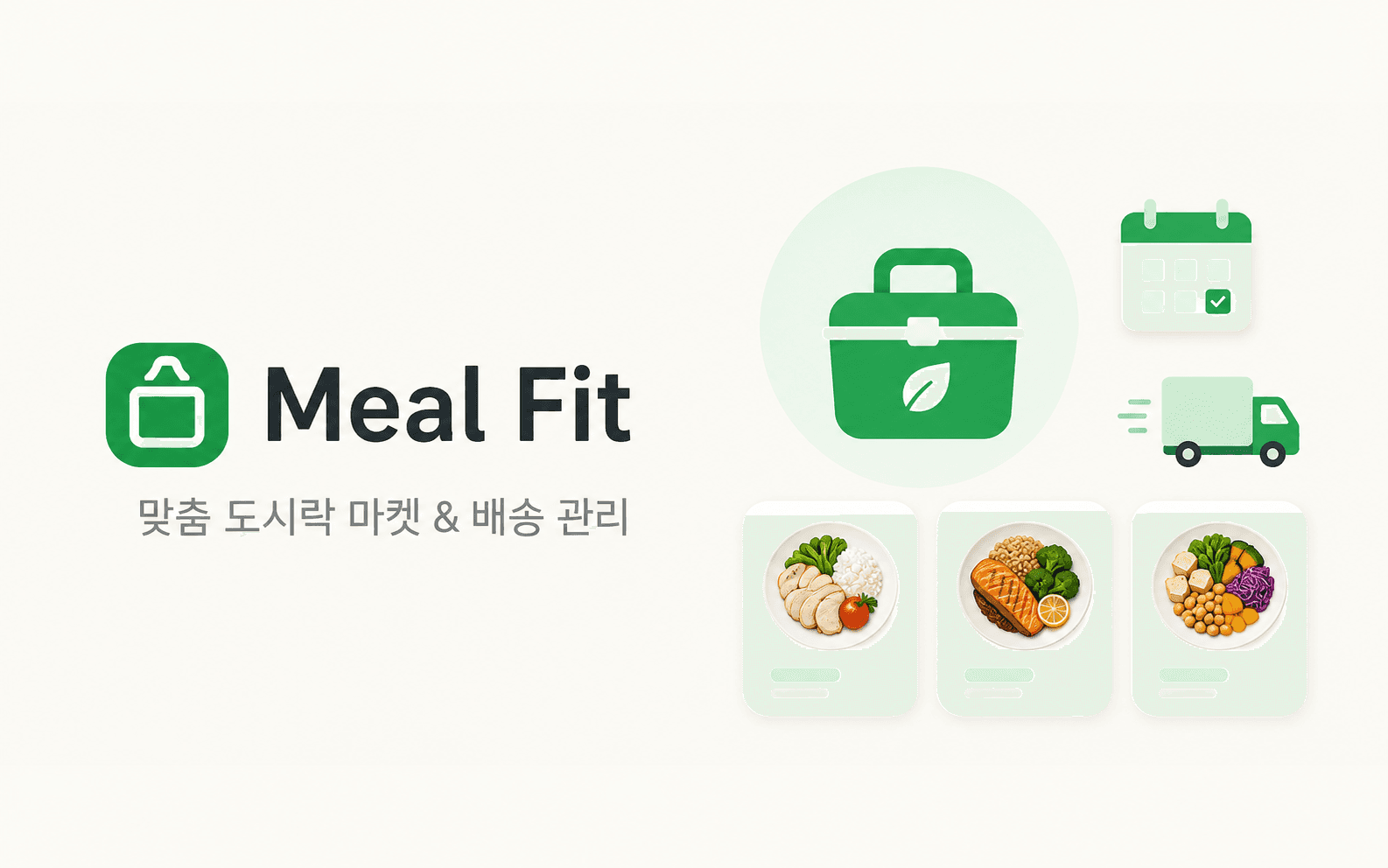 맞춤 도시락 마켓 & 배송 관리 플랫폼 Meal Fit